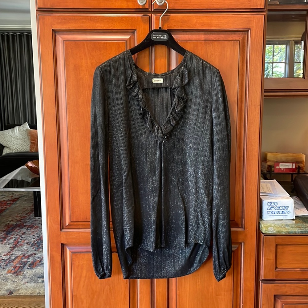 L’agence black metallic blouse